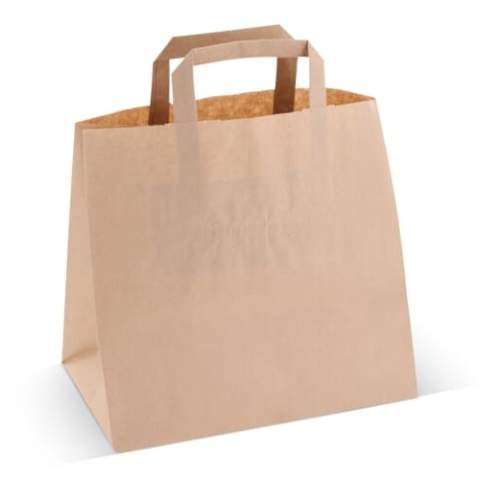 Kraft paper bag with paper handles. FSC certified and made in Europe.