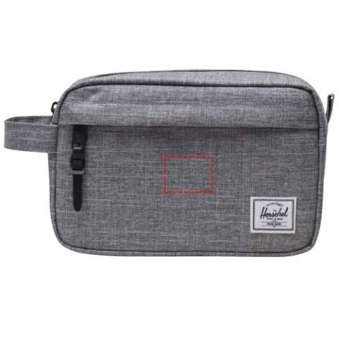 The Herschel Chapter travel kit – the perfect companion for longer trips. Use it to effortlessly store your toothbrush and toiletries, or expand its horizons and keep your small essentials like socks, chargers, guidebooks, and maps perfectly organised in your luggage. The 600D fabric is expertly fashioned from 100% recycled post-consumer water bottles. The waterproof zippered closure ensures your essentials remain protected, while the convenient side handle offers ease of carrying. The Herschel Chapter is designed with extra organising options, featuring a zippered front pocket and an internal mesh storage sleeve, providing you with unparalleled storage options. Adventure awaits, and the Herschel Chapter is ready to join you on your next journey.