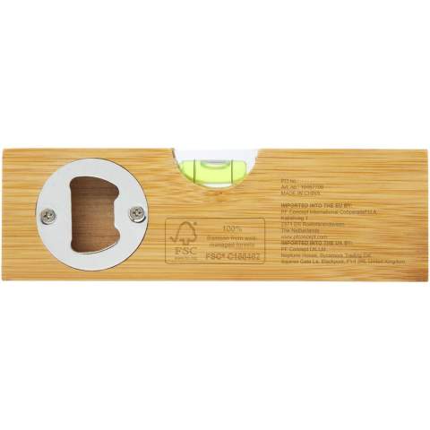 The Flush bamboo spirit level is a versatile tool for every DIY enthusiast or seasoned handyman. The Flush is lightweight and portable and also have a convenient built-in bottle opener. Since bamboo is a natural product, there may be slight variations in colour and size per item, which may affect the final printing outcome. Packed in a STAC gift box from sustainable sources.