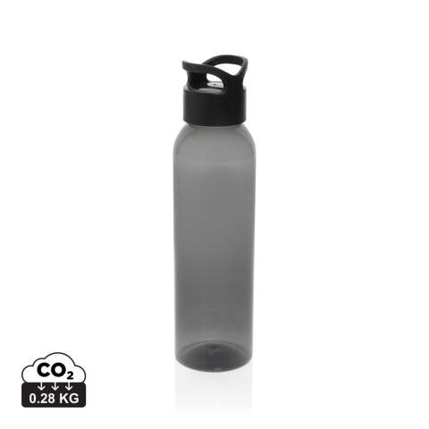 BPA-freie und wiederverwendbare Wasserflasche aus recyceltem Material, mit Trage-Schraubverschluss. Diese Wasserflasche ist perfekt für das Fitnessstudio. Der Körper der Flasche ist aus 100% RCS-zertifiziertem RPET hergestellt. Die RCS-Zertifizierung gewährleistet eine vollständig zertifizierte Lieferkette für die recycelten Materialien. Nur von Hand waschen. Dieses Produkt ist nur für kalte Getränke geeignet. Gesamter recycelter Inhalt: 99%, bezogen auf das Gesamtgewicht des Artikels. BPA-frei. Fassungsvermögen 650ml. Plastikfrei in Papier eingeschlagen.