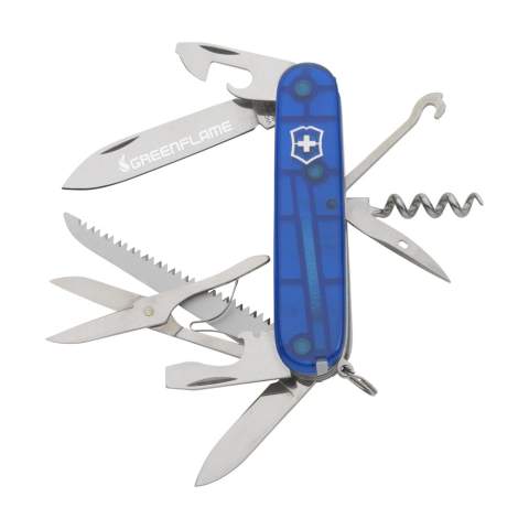 Origineel Zwitsers zakmes uit de Officiersserie van Victorinox met ABS heft, tussenplaten van hard-geadoniseerd aluminium en tools van 100% gerecycled staal. 12-delig met 15 functies: groot mes, klein mes, kurkentrekker, blikopener met kleine schroevendraaier 3 mm, flesopener met grote schroevendraaier 6 mm, draadstripper, priem met pons en draadoog, houtzaag, schaar, multifunctionele haak, sleutelring, pincet en tandenstoker. Inclusief gebruiksaanwijzing en met levenslange garantie op materiaal- en fabricagefouten. Victorinox staat wereldwijd symbool voor hoogwaardige kwaliteit, betrouwbaarheid, functionaliteit en perfectie. Op het bezit en/of dragen van messen of multitools in het openbaar kunnen lokale regels van toepassing zijn. Per stuk in doosje.