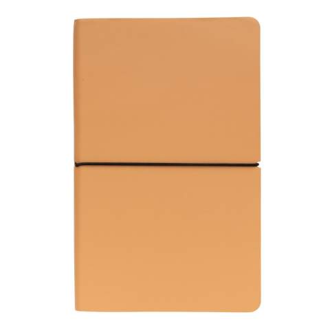 Carnet de note A5 avec couverture en soft PU avec 96 feuilles/ 192 pages de 80 g/m2 ( papier crème) et lignées. Fermeture horizontale, élastique noir. Idéal pour une utilisation nomade.<br /><br />NotebookFormat: A5<br />NumberOfPages: 192<br />PaperRulingLayout: Pages lignées