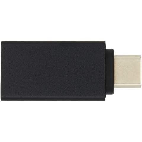 USB C auf USB A 3.0 Adapter aus Aluminium. Kompatibel mit USB 3.1 Gen 1, bis zu 5 GB/s Datenübertragung, abwärtskompatibel mit niedrigeren Versionen. 10 mal schneller bei der Datenübertragung als USB 2.0. Maximal 900 mA Downstream-Laden pro Port und maximal 3 A Downstream-Laden über alle USB-A-Ports. Geliefert in einer hochwertigen Kraftpapierbox mit buntem Aufkleber.