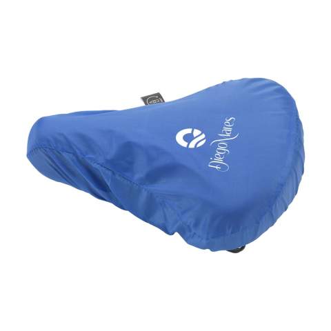 WoW! Seat cover made from recycled PET. The elastic band remains visible in this model. By using this cover, your bicycle saddle will remain dry and protected. GRS-certified. Total recycled material: 99%.