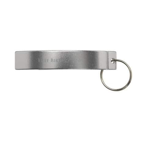 Sleutelhanger met aluminium opener.