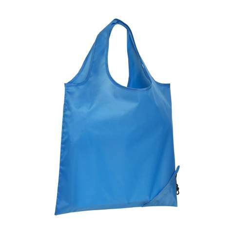 WoW! Sac de courses pliable et spacieux en RPET, fabriqué à partir de bouteilles PET recyclées. Avec une double sangle de transport. En un rien de temps, il se transforme d'une pochette en un sac et vice versa. Dim. déplié 42 x 38 cm. Certifiée-GRS. Matière recyclée totale : 90%.