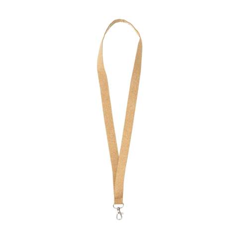 WoW! Lanyard made of cork. Supplied with a metal carabiner. A sustainable and ecologically responsible product. Made in Europe.