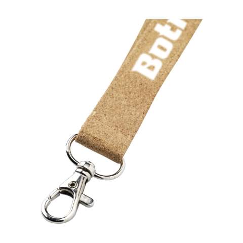 WoW! Lanyard made of cork. Supplied with a metal carabiner. A sustainable and ecologically responsible product. Made in Europe.