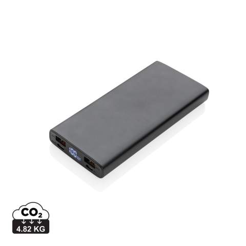 Laad al uw mobiele apparaten op met de hoogst mogelijke laadsnelheid. Deze aluminium 18W PD powerbank wordt geleverd met een supersnelle type C output en een QC 3.0 USB A output. Het item heeft een lithium-polymeerbatterij van 10.000 mAh om uw apparaat tot 5 keer op te laden. Met batterij-indicatielampjes om het resterende energieniveau te tonen. Micro USB-ingang 5V / 2A; Type-C-ingang 5V / 3A, 9V / 2A, 12V / 1.5A; USB-uitgang 5V / 2.1A; QC 3.0-uitgang 5V / 3A, 9V / 2A, 12V / 1.5A; Type-C-uitgang 5 V / 3 A, 9 V / 2 A, 12 V / 1,5 A 18 W max (PD 3.0); USB-A-uitgang: 5 V / 3 A, 9 V / 2 A, 12 V / 1,5 A 18 W max (PD 3.0) Inclusief PVC-vrij TPE materiaal micro oplaadkabel.<br /><br />PowerbankCapacity: 10000