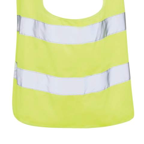 Unisex Class 2 high-visibility warning vest that is designed for individuals with heights ranging from 164 to 198 cm. This vest offer ample space for large decorations on both the front and back, making them ideal for professional use where visibility is paramount. It features a fluorescent background coupled with reflective tape, ensuring compliance with the EN ISO 20471:2013+A1:2016 standard. Furthermore, the garments are marked with the CE symbol to affirm their adherence to EU Regulation 2016/425/EU, categorizing it as Personal Protective Equipment Category II. Made with GRS certified recycled PET. Total recycled content: 67% based on total item weight. GRS certification ensures a completely certified supply chain of the recycled materials.