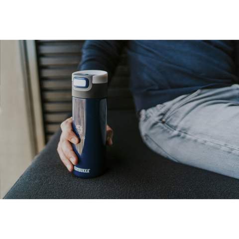 The ideal thermo bottle for when you’re on the go made by Kambukka® • excellent quality • beautiful design • handy size • vacuum insulated 18/8 RVS • BPA-free • keeps drinks hot for up to 9 hours and cold for up to 18 hours • 3-in-1 lid with 2 drinking positions: just press to take a quick sip, or open it completely to drink just as comfortably as from a mug, without spilling • easy to clean thanks to Snapclean®: just pinch and pull to remove the inner, dishwasher-safe mechanism • universal lid: also fits on other Kambukka® drinking bottles • the lid is heat-resistant and dishwasher-safe • non-slip base • 100% leakproof • capacity 500 ml. STOCK AVAILABILITY: Up to 1000 pcs accessible within 10 working days plus standard lead-time. Subject to availability.