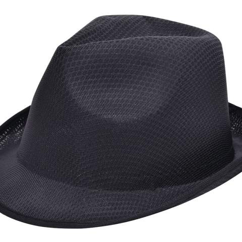 Mettez-vous dans la peau d’un parrain de la mafia avec cette version promotionnelle du chapeau Maffia Hat. Sympa aussi pour les fêtes à thème. Vous pouvez ajouter un ruban de couleur autour du chapeau pour un effet encore plus ludique, avec un message sympa ou votre logo (d’entreprise), par exemple. En polyester. Prix très avantageux lors de grosses commandes.