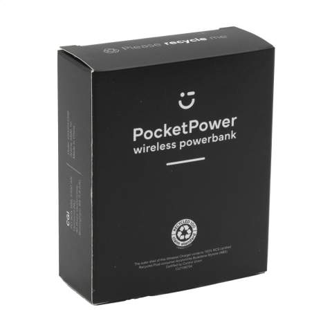 Small, light and very powerful. This power bank made from recycled ABS, with built-in 10,000mAh lithium polymer battery provides 5W wireless charging. This pocket-sized powerhouse ensures that you can carry enough power with you to frequently charge your phone whilst on the go. Devices can be charged via the two USB ports or by using the integrated 5W wireless charging function. This function supports mobile devices that use QI wireless charging. Input: 5V/2A. 2x Output: 5V/2A. Wireless output: 5W. With indicator lights and on/off button. Includes charging cable with USB-C to USB-C and user manual. Each item is individually boxed.