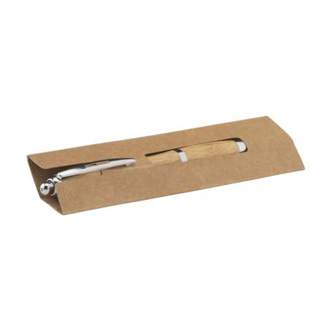 Sturdy cardboard sleeve as a modern gift wrapping and protection for (eco) ballpoint pens, touchscreen pens and propelling pencils. Suitable for 1 writing instrument.