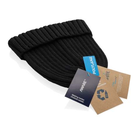 The Kennedi is a must have beanie made with recycled materials. The Kennedi features a large rib knit and cuff for a modern look. With AWARE™ tracer that validates the genuine use of recycled materials. 2% of proceeds of each Aware™ product sold will be donated to Water.org.