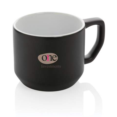 This ceramic mug looks good on any desk! The mug is dishwasher safe and has been tested in accordance with EN12875-1 (at least 125 washing cycles) for all decoration methods. Packed in gift box. Capacity 350ml.