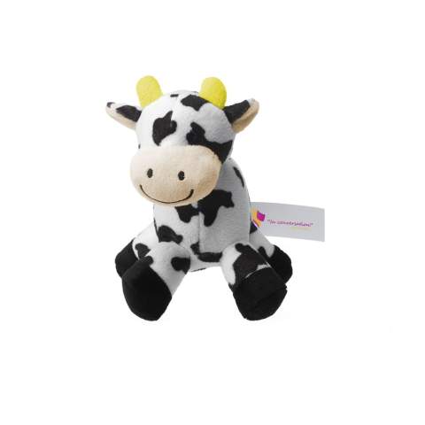 Vache en peluche très douce. Yeux brodés.