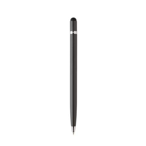 Metalen touchscreen pen met tijdloos design. Nieuwe creatieve mogelijkheden noteer je met deze moderne pen. Inclusief Duitse Dokumental® inktvulling in blauw (ca. 1200 m schrijflengte) met TC-ball voor ultra-vloeiend schrijfplezier.