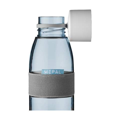 Fashionable, refillable plastic water bottle from the Mepal range. The screw cap comes with a handy loop, making it easy to carry when not in use. Comes equipped with a wide opening and anti-slip grip. This high-quality drinking bottle is BPA-free, Food-Approved and 100% leak proof. Suitable for sparkling drinks. Please be sure not to fill the bottle to the very top with carbonated drinks. Comes with a 2-year Mepal manufacturer's warranty. Made in Holland. Capacity 500 ml.  STOCK AVAILABILITY: Up to 1000 pcs accessible within 10 working days plus standard lead-time. Subject to availability.