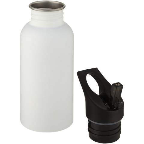 Staying hydrated at all times is possible with this durable yet lightweight 500 ml 18/8 stainless steel drinking bottle. It is the perfect companion while exercising, on day trips or at the office. The single-walled Lexi bottle has a matte finishing effect and offers plenty of space to add any kind of logo. The built-in carrying handle straw lid also makes is convenient to drink and carry the bottle around. The 44 mm opening fits icecubes and makes it easy to fill, pour and clean. BPA-free, tested and approved under German Food Safe Legislation (LFGB). Tested and approved for phthalates content according to REACH regulations. Hand wash recommended. Presented in a recycled cardboard gift box. 