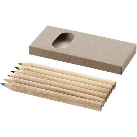 6 coloured pencils. Decoration not available on components.