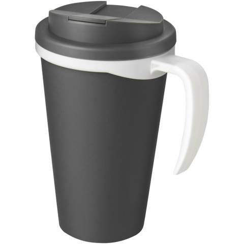 Double-wall insulated mug with secure twist-on spill-proof lid. The lid clips closed to prevent spills and seals without silicone. You can mix and match colours to create your perfect mug. Mug is fully recyclable. Made in the UK. Presented in a white gift box. BPA-free. EN12875-1 compliant, dishwasher safe, and microwave safe.