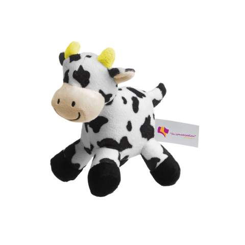 Vache en peluche très douce. Yeux brodés.