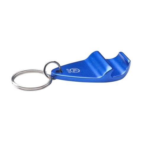 WoW! Bottle opener made from recycled aluminium and metal keyring. GRS-certified. Total recycled material: 75%. By using recycled aluminium, fewer new raw materials are used during the production of this product. This means less energy consumption and less use of water. A responsible choice. Each item is supplied in an individual brown cardboard envelope.