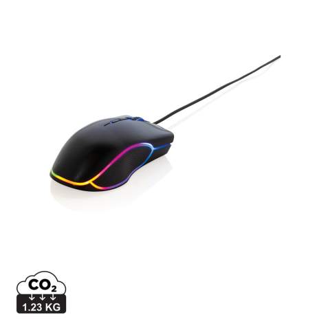 Werden Sie mit dieser RGB-Gaming-Maus mit ergonomischem Design zum Gaming-Hero. Die hochpräzise Maus hat eine optische Auflösung von bis zu 7200 DPI. Mit 6 Tasten und Scrolltaste sowie mit integrierten RGB-Leuchten, die in 13 verschiedenen Modi eingestellt werden können. Mit 160cm langem, abriebfestem, umwobenem Kabel für eine besonders lange Nutzungsdauer. Die Plug-and-Play Maus benötigt keinerlei Treiber-Installation. Hergestellt aus ABS-Material. Kompatibel mit Windows 2000/XP/Vista/Windows 7, 8 & 10/Linux/Mac. Artikel und Kabel sind PVC-frei.<br /><br />PVC free: true