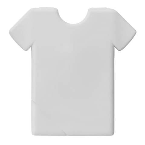 Distributeur de bonbons en forme de tee-shirt. Ouverture du distributeur sur le bas du tee-shirt. Environ 7 grammes. Adapté au marquage digital en quadri.