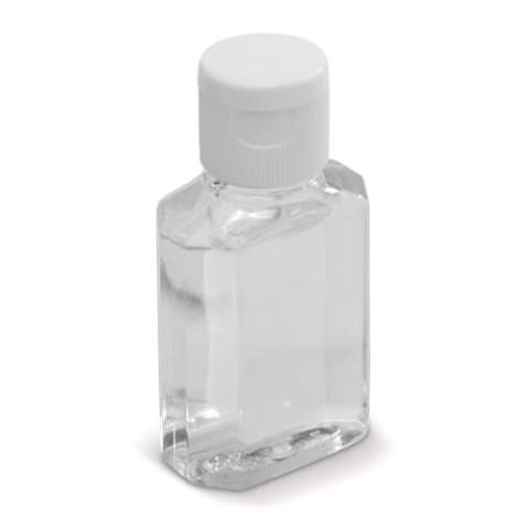 Petit flacon de 30 mL avec gel nettoyant pour les mains avec 62% d'alcool. Le flacon se glisse facilement dans les sacs, sacs à dos, valises ou dans votre poche. Cadeau promotionnel sympa pouvant être utilisé par tous. Possibilité de marquage en digital (quadri) ou en tampographie (4 couleurs pantones). Avec le marquage digital, le prix reste le même peu importe le nombre de couleurs de marquage. Usine auditée Smeta-2 Pillar. Tous nos produits sont testés et certifiés, et répondent  aux normes sociales. 