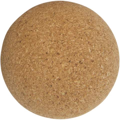 Set of 2 yoga balls made from cork. Cork is a natural material derived from the bark of cork oak trees. It is often used in various products due to its unique properties, such as being lightweight, durable, more sustainable and providing a non-slip surface. It has a natural texture that provides excellent grip, even when the ball become slightly moist from sweat during yoga practice. Diameter: 6.5 cm. The pouch is made of recycled polyester.