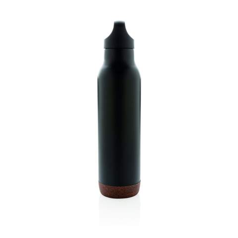 Vacuum insulated leak proof flask with durable 304 SS inside and 201 outside. Unique cork detail on the bottom. Keeps your drinks hot for up to 5h and cold up to 15h. Content: 600ml.<br /><br />HoursHot: 5<br />HoursCold: 15