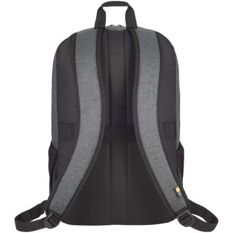 Ein professioneller Laptop-Rucksack, perfekt für alle, die Komfort und Stil in Einklang bringen möchten. Das geräumige Hauptfach verfügt über eine dick gepolsterte Ablage für einen Laptop bis 15 Zoll und eine spezielle Einschubtasche für ein 10,5-Zoll-Tablet. Es gibt ein zusätzliches Fach für die Aufbewahrung eines Netzteils sowie eine Schnellzugriffsfronttasche für kleine Elektronikgeräte. Zwei Seitentaschen ermöglichen den einfachen Zugang zu Wasserflaschen oder anderen Gegenständen. Der Rückengurt befestigt die Tasche sicher an den meisten Rollgepäckstücken. Material in Melange-Farben, Kontaktpunkte aus Kupfer und Zierdetails sorgen für einen modernen, professionellen Look.