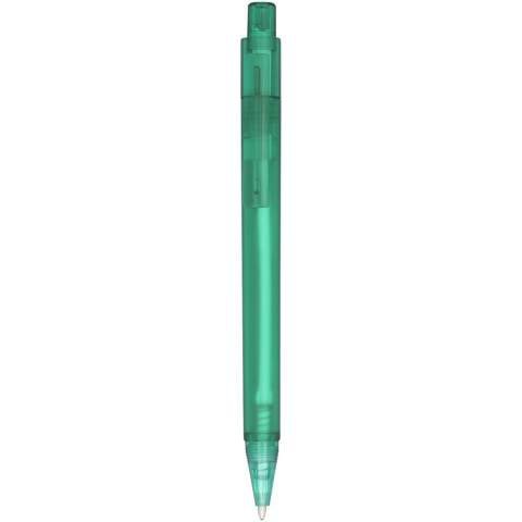 The Frosted Calypso ballpoint pen has trendy frosted colouredbarrels and a great branding area for your logo.