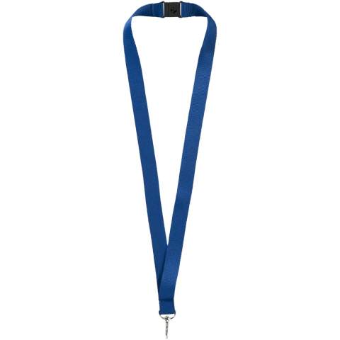 Lanyard for holding a name badge, ID card or keys. Breakaway closure eliminates choking hazards. Second location setup charge waived if both sides decorated with same artwork. Run charges still apply.