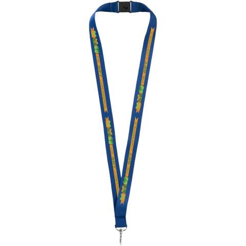 Lanyard for holding a name badge, ID card or keys. Breakaway closure eliminates choking hazards. Second location setup charge waived if both sides decorated with same artwork. Run charges still apply.