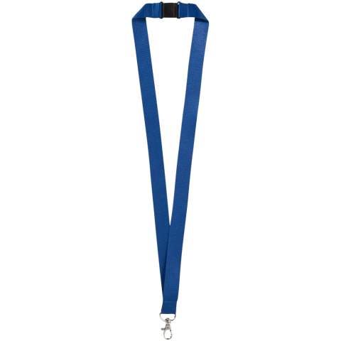 Lanyard for holding a name badge, ID card or keys. Breakaway closure eliminates choking hazards. Second location setup charge waived if both sides decorated with same artwork. Run charges still apply.