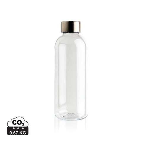 Bouteille d'eau étanche de 620 ml. Couvercle à vis, finition métallique et rappel de couleur sur le corps. Eau froide uniquement. Sans BPA.