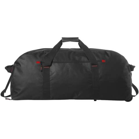 Vancouver trolley travel bag. Big travel bag with zippered main compartment, zipper front pocket and trolley system. 600D Polyester. 