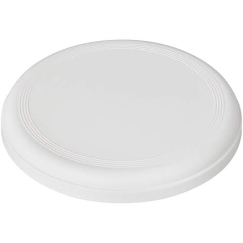 Un frisbee solide fabriqué à partir de plastique recyclé provenant des océans. Le matériau a été collecté dans un rayon de 50 km des côtes asiatiques et présente une finition mouchetée en raison de la nature du matériau recyclé. Conforme à la norme EN71. 