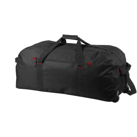 Vancouver trolley travel bag. Big travel bag with zippered main compartment, zipper front pocket and trolley system. 600D Polyester. 