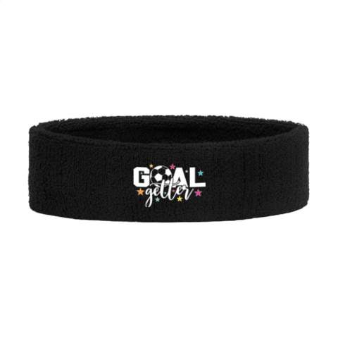 Elastic headband made from 80% cotton and 20% elastane. This comfortable and functional sweatband can be used during sports and at festivals and events. One size fits all. A sporty eye-catcher. Made in Europe.