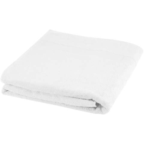 High quality and sustainable 450 g/m² towel that is delightfully thick, silky, and super soft to the skin. This item is certified STANDARD 100 by OEKO-TEX®. It guarantees that the textile product has been manufactured using sustainable processes under environmentally friendly and socially responsible working conditions and is free from harmful chemicals or synthetic materials. Available in a variety of beautiful colours to refine any home or hotel bathroom. The towel is dyed with a waterless dyeing process that reduces freshwater demand and prevents the large volumes of polluted water that are typical of water-based dyeing processes. Towel size: 100x180 cm. Made in Europe.