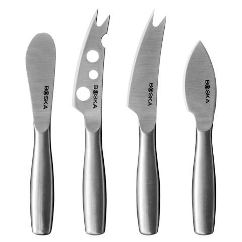 Are you crazy about cheese? Then you need the Cheese Knife Set Mini Copenhagen of BOSKA – a B Corporation certified company! You can tackle hard, soft, and spreadable cheeses with this lightweight set. It consists of four stylish stainless steel knives. You'll be able to plate up something for everyone on your cheese board with these knives. This set is dishwasher- and refrigerator-safe, and backed by a lifetime guarantee.