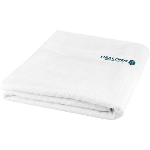 High quality and sustainable 450 g/m² towel that is delightfully thick, silky, and super soft to the skin. This item is certified STANDARD 100 by OEKO-TEX®. It guarantees that the textile product has been manufactured using sustainable processes under environmentally friendly and socially responsible working conditions and is free from harmful chemicals or synthetic materials. Available in a variety of beautiful colours to refine any home or hotel bathroom. The towel is dyed with a waterless dyeing process that reduces freshwater demand and prevents the large volumes of polluted water that are typical of water-based dyeing processes. Towel size: 100x180 cm. Made in Europe.