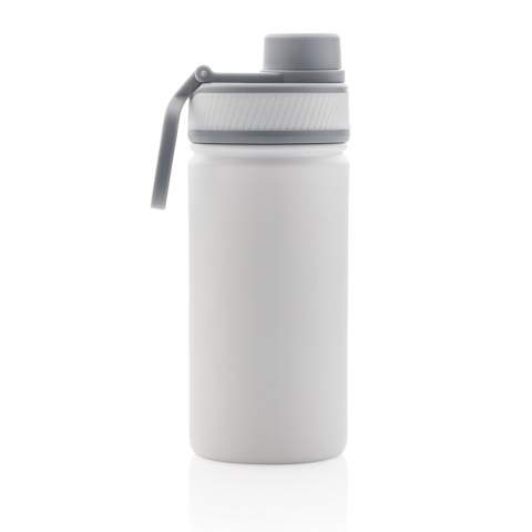 Enjoy some ice cold water after a heavy workout or a hot drink to warm up after a brisk walk, drink your beverage in style with this beautiful stainless steel vacuum bottle. Leakproof uniqe design lid and a luxurious matt finish for some refreshment on the go. Keep hot for up to 5 hours and cold for up to 15 hours. Capacity 550ml. BPA free.<br /><br />HoursHot: 5<br />HoursCold: 15
