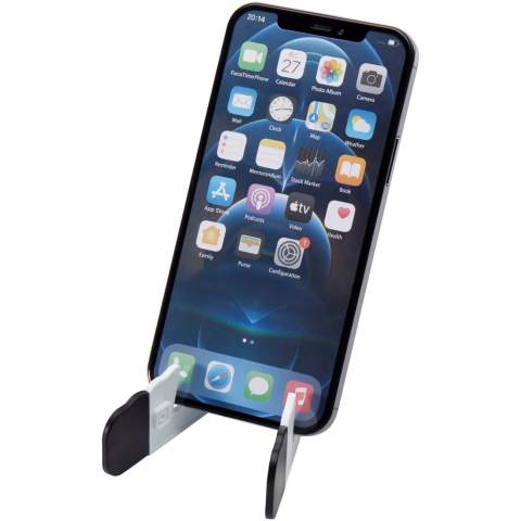 The Buna foldable tablet and phone stand is made from recycled plastics for a more responsible choice. With its slim design it fits easily into any pocket, making it perfect for travel.