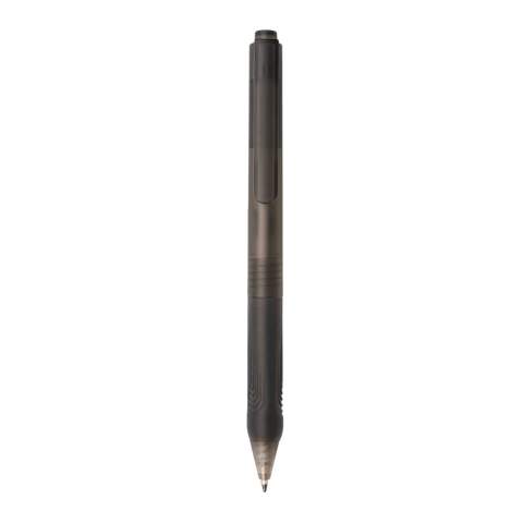 Das neueste Mitglied der X-Stift-Familie mit einem raffinierten Look und einem wunderschönen mattierten Finish. Perfekt für die Kommunikation Ihrer Markenbotschaft. Der Silikongriff sorgt für noch mehr Schreibkomfort. Die ca. 1200m blauschreibende Befüllung mit deutscher Dokumental®-Tinte und die TC-Kugel an der Spitze sorgen für besonders flüssiges Schreiben.