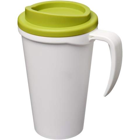 Double-wall insulated mug with twist-on lid and integrated handle. Mug is fully recyclable. Mix and match colours to create your perfect mug. Made in the UK. Presented in a white gift box. BPA-free. EN12875-1 compliant, dishwasher safe, and microwave safe. Packed in a recycled PE plastic bag.